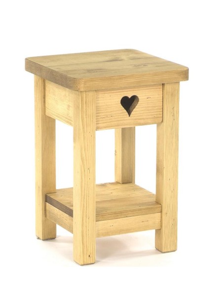 Chevet 1 tiroir en pin massif huilé