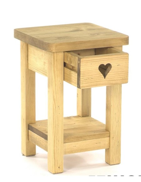 Chevet 1 tiroir en pin massif huilé