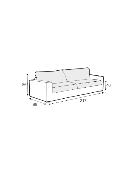 Canapé Fixe 3 places SOPHIA modulable