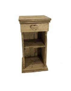 Chevet étroit en pin massif ciré