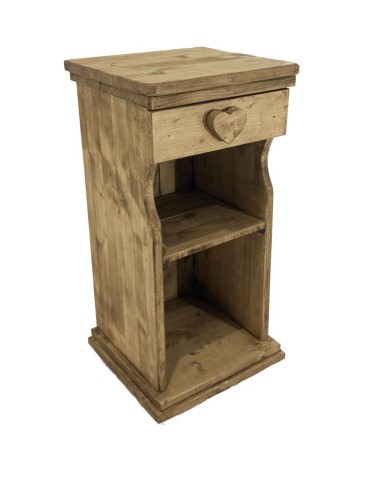 Chevet étroit en pin massif ciré