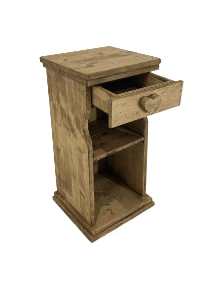 Chevet étroit en pin massif ciré