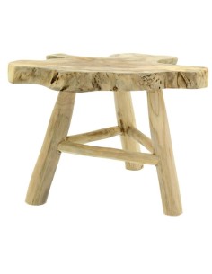 Tabouret 3 pieds en teck recyclé Arthur
