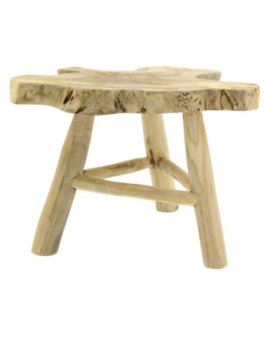 Tabouret 3 pieds en teck recyclé Arthur
