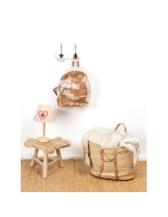 Tabouret 3 pieds en teck recyclé Arthur 2