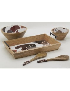 Plateau en manguier et résine 2