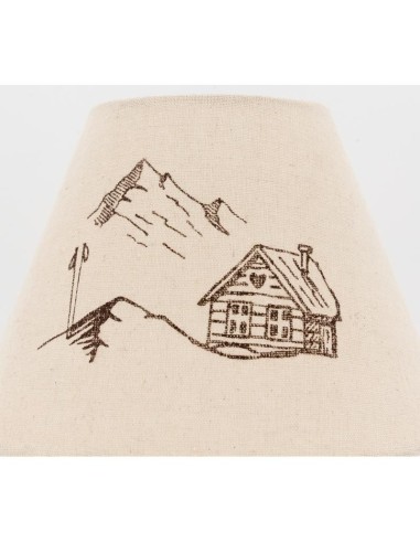 Lampes en métal avec pied décor skis, 2 motifs assortis.