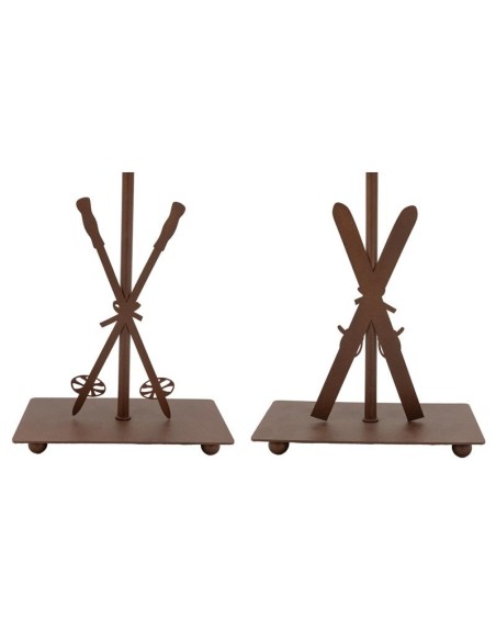 Lampes en métal avec pied décor skis, 2 motifs assortis.
