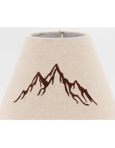 Lampe en métal avec pied décor flocon Abat-jour décor montagne 2