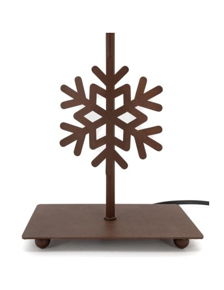 Lampe en métal avec pied décor flocon Abat-jour décor montagne