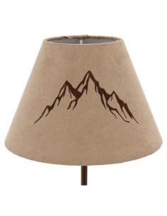 Lampe en métal marron avec pied décor skieur Abat-jour décor montagne 2