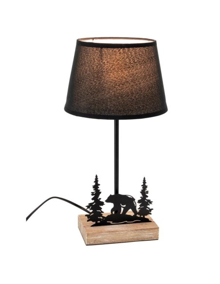 Lampe en métal et bois OURS et SAPIN