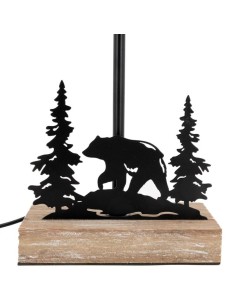 Lampe en métal et bois OURS et SAPIN 2