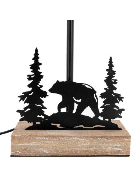 Lampe en métal et bois OURS et SAPIN
