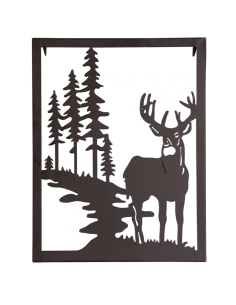 Cadre cerf en métal.
