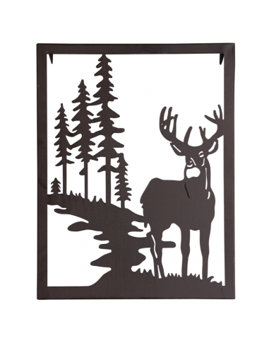 Cadre cerf en métal.