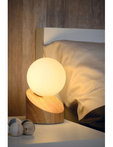 LEN - Lampe de table - Ø 10 cm - 1xG9 - Bois clair