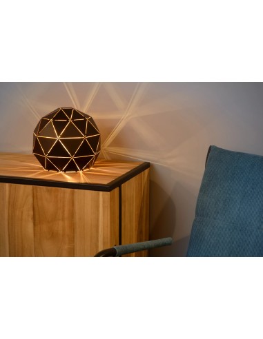 OTONA - Lampe de table - Ø 25 cm - 1xE27 - Noir