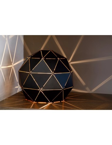 OTONA - Lampe de table - Ø 25 cm - 1xE27 - Noir