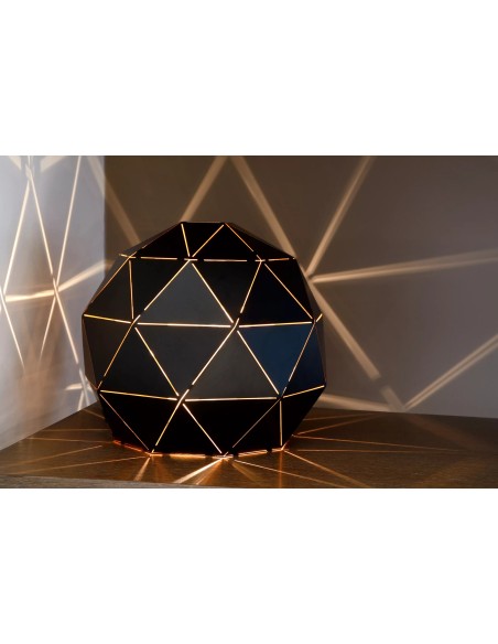 OTONA - Lampe de table - Ø 25 cm - 1xE27 - Noir
