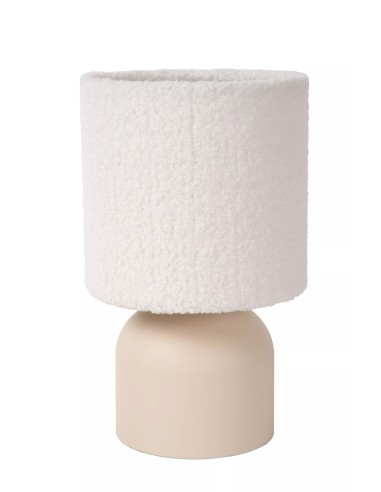WOOLLY - Lampe de table bouclette - Ø 16 cm - 1xE14 - Crème