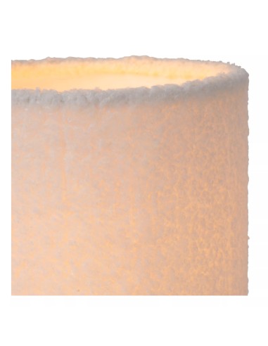 WOOLLY - Lampe de table bouclette - Ø 16 cm - 1xE14 - Crème