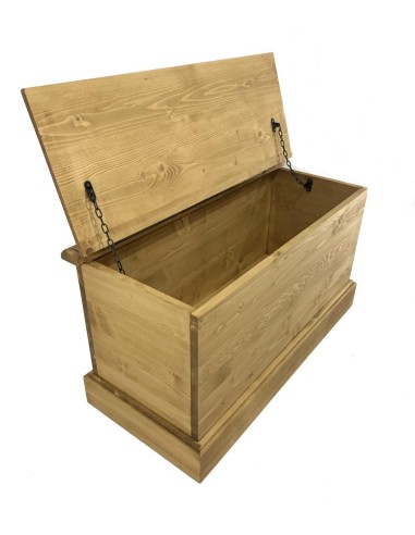 Coffre en pin massif huilé 90 cm