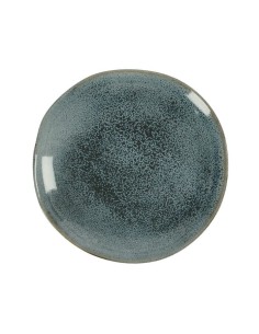 Assiette à dessert en grès aspect texturé