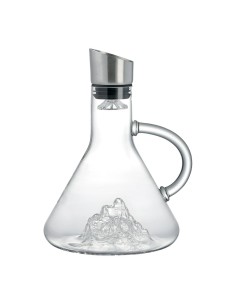Carafe à décanter en verre avec fond montagne 3D