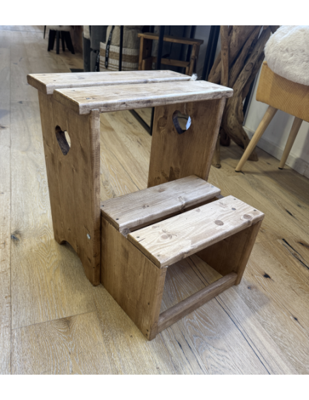 Tabouret escabeau en bois