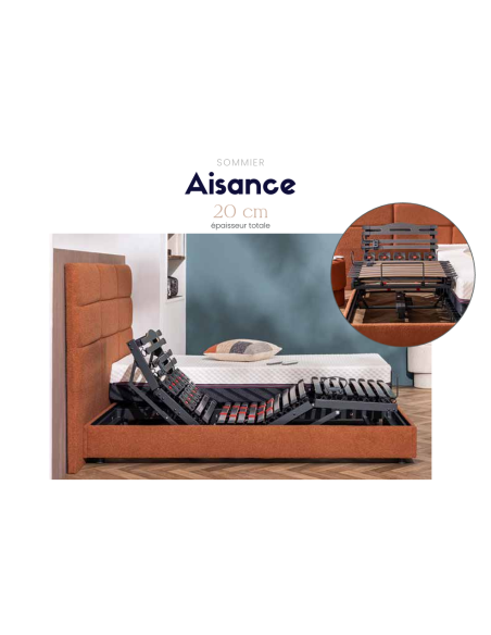 Sommier Relaxation TPR AISANCE EXTRA PLAT 2 x 80/200 cm
