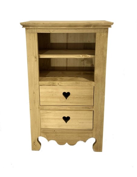 Confiturier en pin massif huilé de petite profondeur, 1 niche ouverte