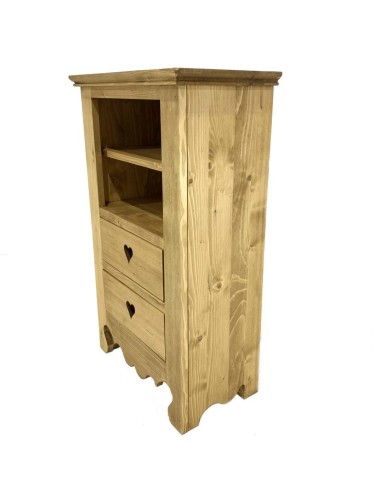 Confiturier en pin massif huilé de petite profondeur, 1 niche ouverte