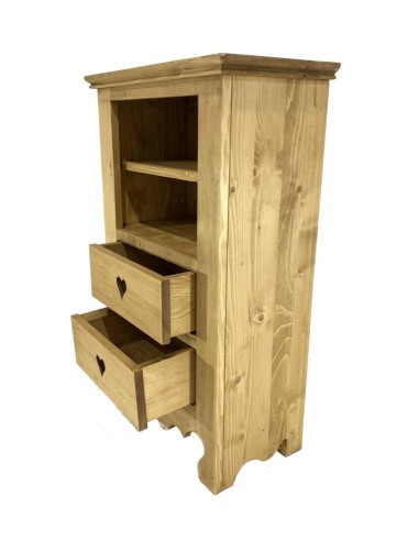 Confiturier en pin massif huilé de petite profondeur, 1 niche ouverte