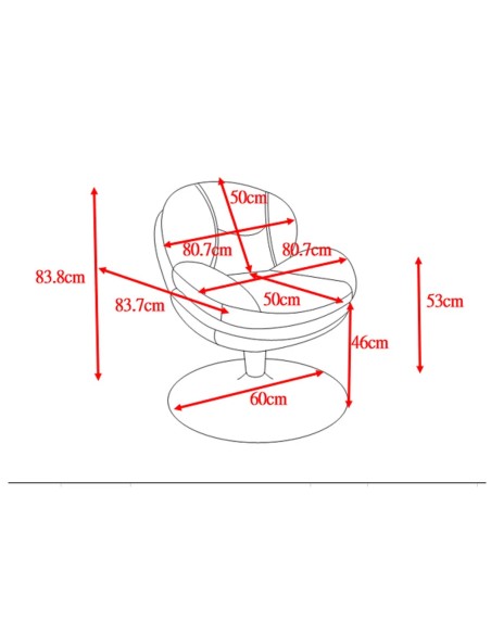 Fauteuil pivotant velours côtelé bordeaux
