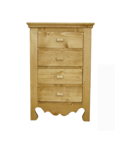 Confiturier en pin massif huilé avec 4 tiroirs - Meubles Mathieu
