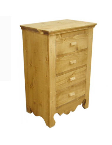 Confiturier en pin massif huilé avec 4 tiroirs - Meubles Mathieu