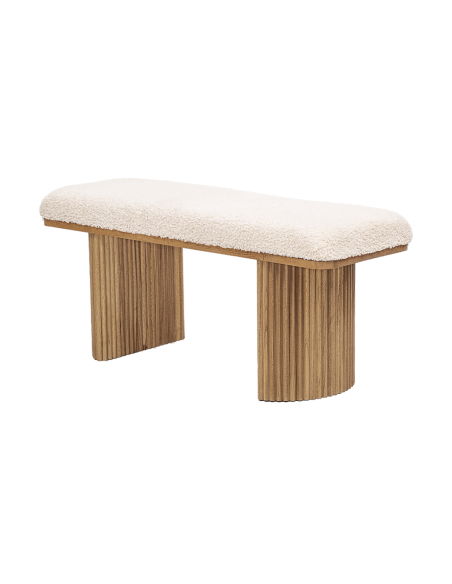 banc lize doudou naturel tissu bouclette