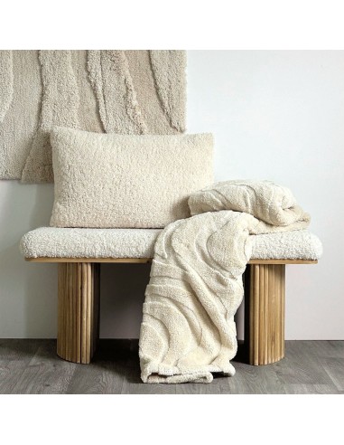 banc lize doudou naturel tissu bouclette