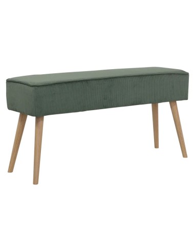 banc Popy velours côtelé vert foncé