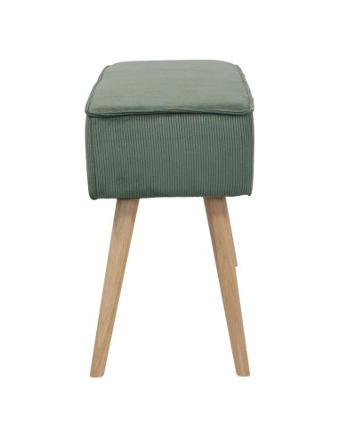 banc Popy velours côtelé vert foncé