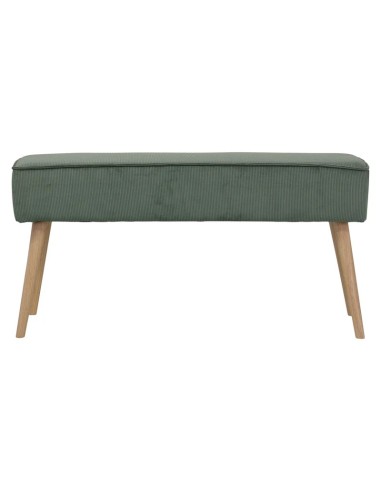 banc Popy velours côtelé vert foncé