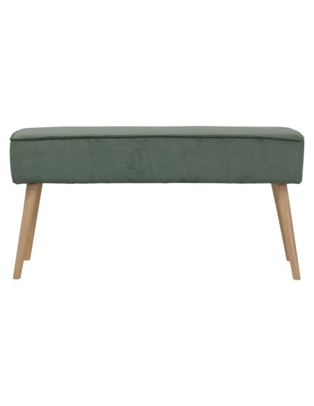 banc Popy velours côtelé vert foncé