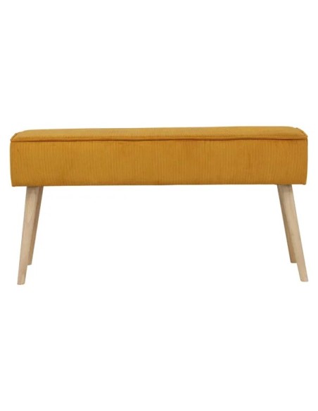 banc Popy velours abricot