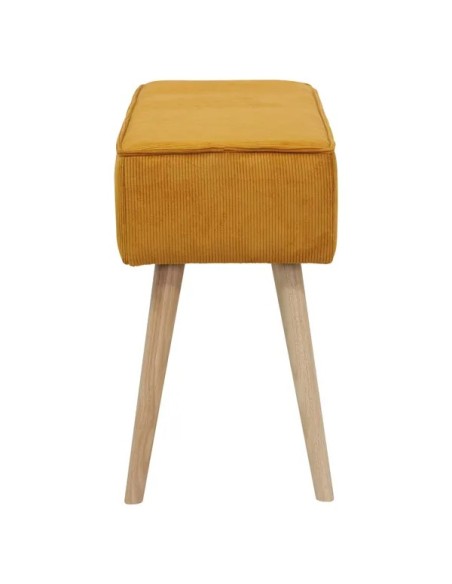 banc Popy velours abricot