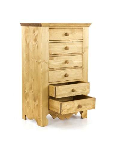 Confiturier en pin massif huilé 6 tiroirs Séjour & Cuisine - Meubles M
