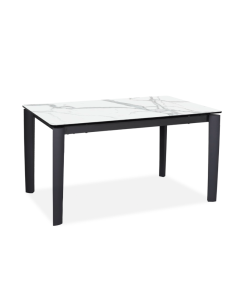 table céramique blanc marbré bous avec allonge