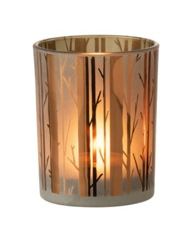 Photophore Arbre Verre Marron Medium