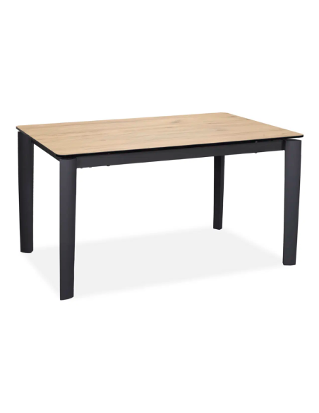 table céramique blanc marbré bous avec allonge
