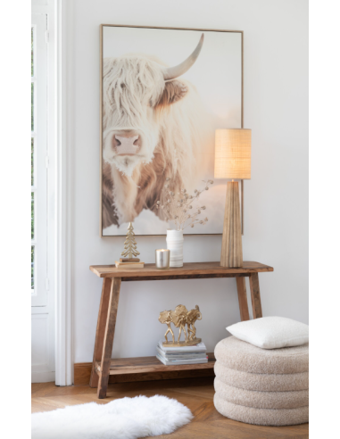 Console Carré Bois recyclé naturel